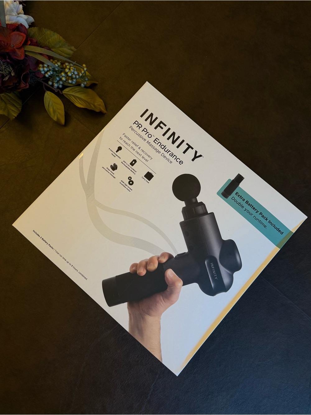 NIB Infinity PR Pro Endurance Percussion Massage Device (Matte Black)